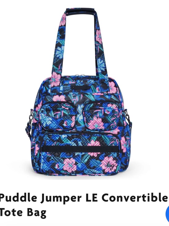 lug Handbags - MAKE AN OFFER! EUC Lug RESORT BLACK PUDDLE JUMPER Convertible Tote Bag Blue Pink